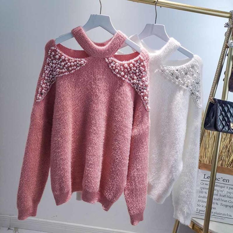 Women's Sweaters Korean Pullovers Women 2022 Fall Clothing Heavy Beading Thicked Knitted Sweater Chic Off Shoulder Tops Jumper Femme, Pink
Women's Sweaters Korean Pullovers Women 2022 Fall Clothing Heavy Beading Thicked Knitted Sweater Chic Off Shoulder Tops Jumper Femme, Pink
