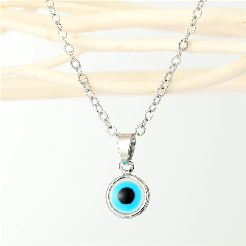 Blue Evil Eye Necklace For Women Gift Jewelry Fashion Simple Colorful Turkey Lucky Eye Clavicle Chain Choker Necklace
