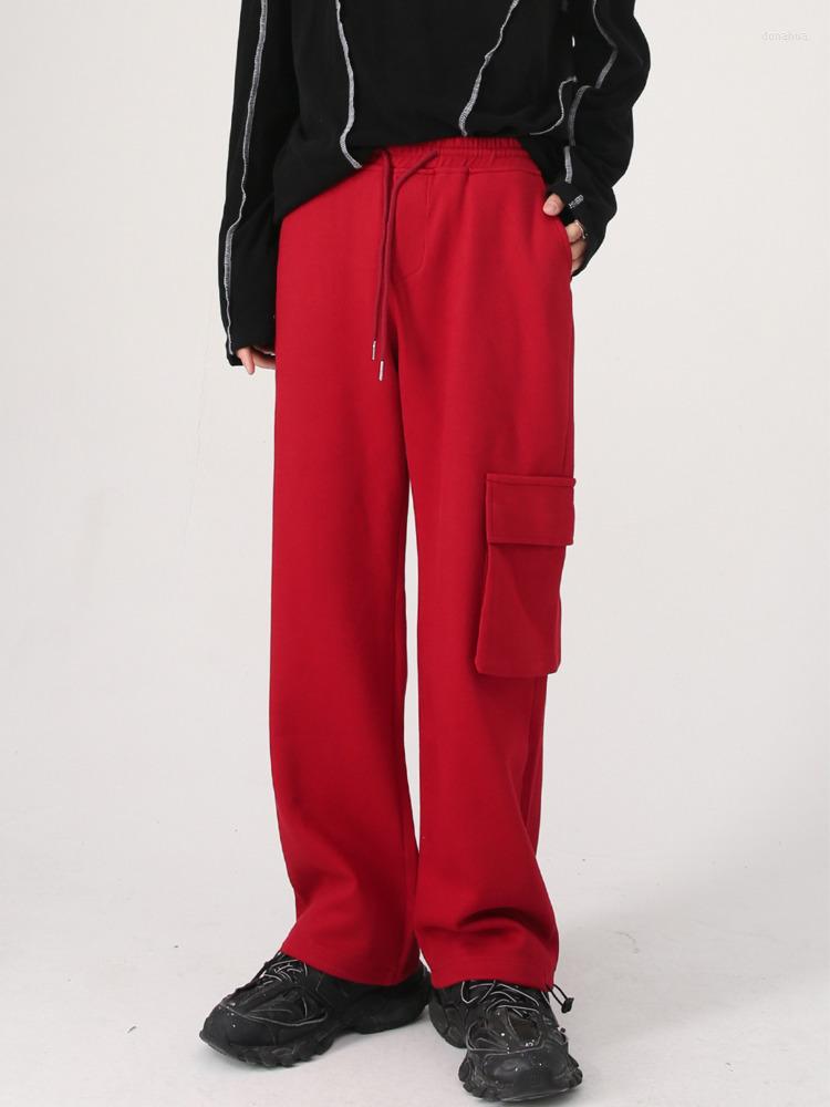 Men' Pants SYUHGFA Men' Wear 2022 Autumn Straight Wide Leg Elastic Waist Drawstring Causal Loose Sweatpants For Male, Black
Men' Pants SYUHGFA Men' Wear 2022 Autumn Straight Wide Leg Elastic Waist Drawstring Causal Loose Sweatpants For Male, Black