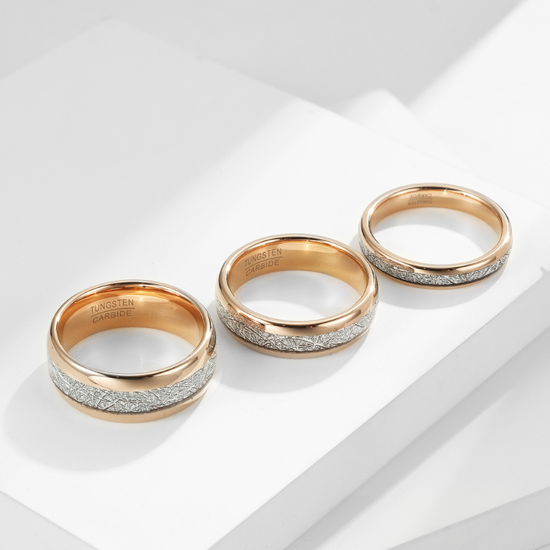 Tungsten Steel Ring Band Inlaid Ice Silk Rose Gold Rings for Men Women Fashion Fine jewelry
Tungsten Steel Ring Band Inlaid Ice Silk Rose Gold Rings for Men Women Fashion Fine jewelry