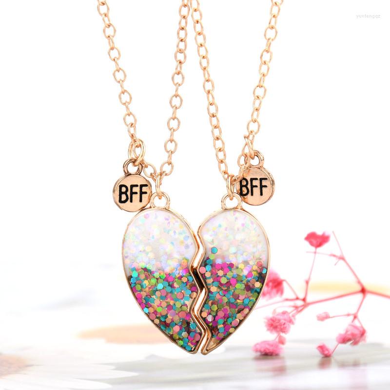 Pendant Necklaces Lovecryst 2Pcs/Set Sequin Stitching Fade Color Drop Oil Friend Necklace BFF Friendship Jewelry Gifts For Kids
Pendant Necklaces Lovecryst 2Pcs/Set Sequin Stitching Fade Color Drop Oil Friend Necklace BFF Friendship Jewelry Gifts For Kids