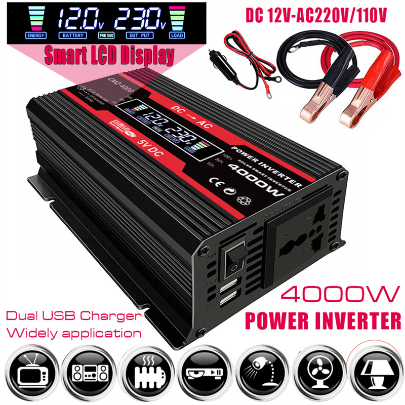 Solar Panels 110V220V Solar Panel System 18V18W Solar Panel30A Charge Controller4000W Modified Sine Wave Inverter Kit Power Generation Kit 221104