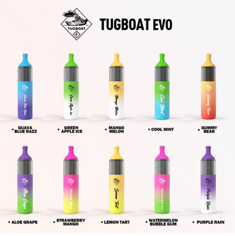 Tugboat Evo 4500 Puffs Disposable vape e cigarette TugpodEvo with Mesh Coil 850mAh Internal Battery 10ml capacity 0268318
Tugboat Evo 4500 Puffs Disposable vape e cigarette TugpodEvo with Mesh Coil 850mAh Internal Battery 10ml capacity 0268318