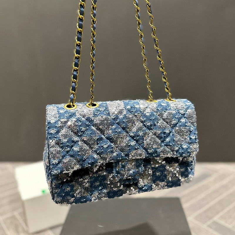 Womens Classic Flap Sequins Quilted Bags Gold Metal Hardware Matelasse Chain Crossdoy Shoulder Purse Turn Lock Large Capacity Outdoor Sacoche 25X14CM, Box
Womens Classic Flap Sequins Quilted Bags Gold Metal Hardware Matelasse Chain Crossdoy Shoulder Purse Turn Lock Large Capacity Outdoor Sacoche 25X14CM, Box
