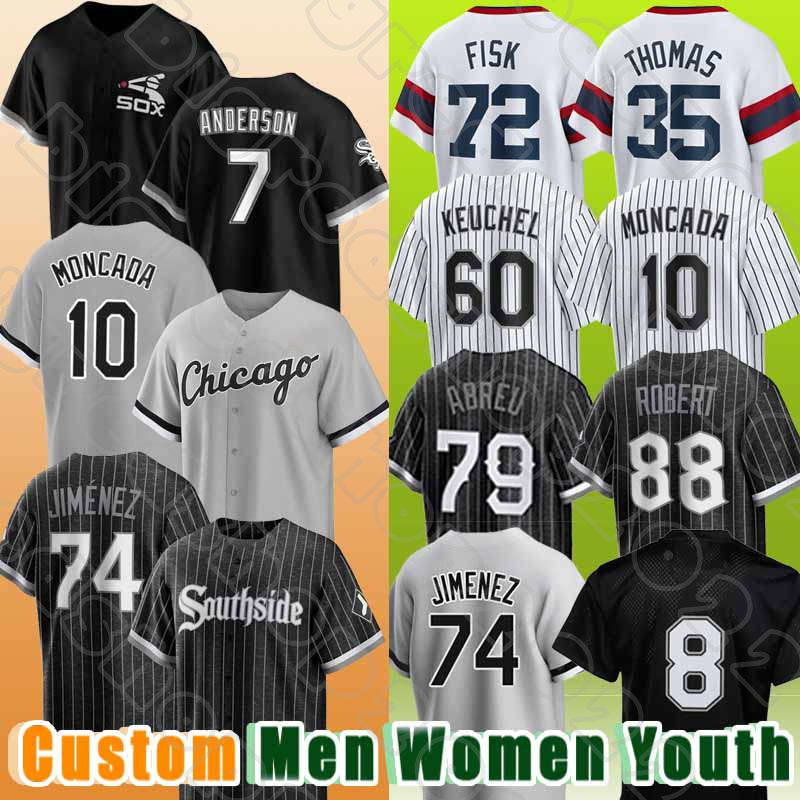 Luis Robert Jr. Baseball Tim Anderson Jersey Eloy Jimenez White Sox Andrew Benintendi Chicagos Andrew Vaughn Dylan Cease Gavin Sheets Bo Jackson Frank Thomas Moncada