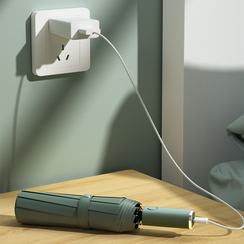 Umbrellas Zuodu Automatic Folding With Led Light Windproof Large Rain Portable Outdoor Parasol Gifts Men Women 221105