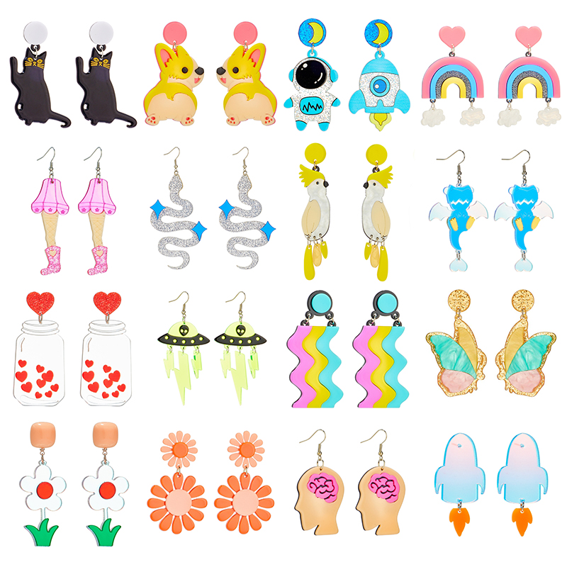 Stud Yaologe Acrylic Exaggerated Colorf Big Drop Earrings For Women Cartoon Dog Rainbow Astronaut Ear Jewelry Party Gift Dang Smtie
Stud Yaologe Acrylic Exaggerated Colorf Big Drop Earrings For Women Cartoon Dog Rainbow Astronaut Ear Jewelry Party Gift Dang Smtie