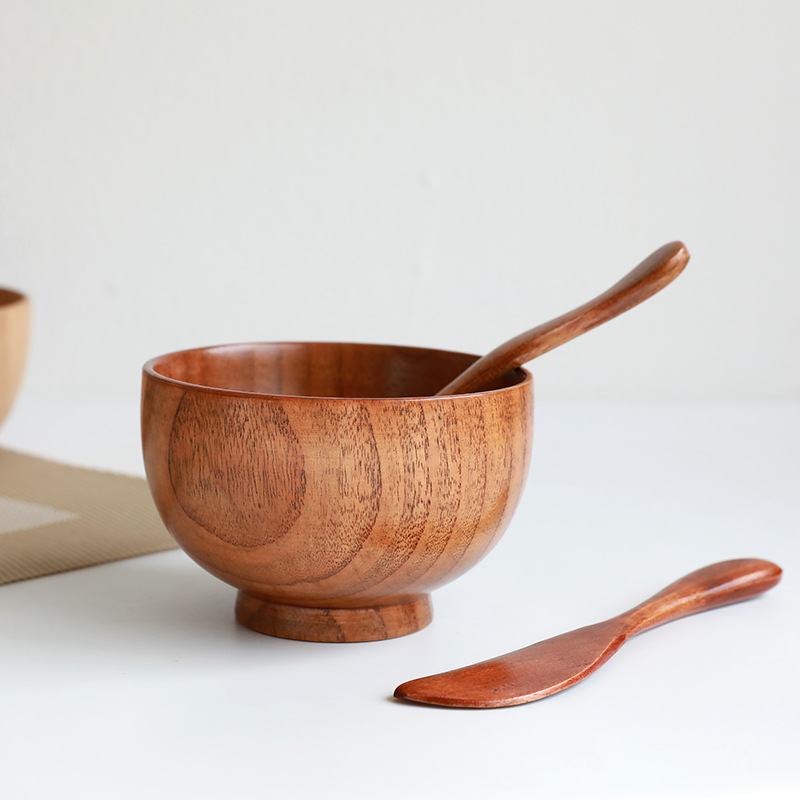 3Pcs DIY Wooden Face Mask Bowl Set with Brush Spatula Lightweight Brown Wood Masks Mixing Homemade Facial Care Tool Kits