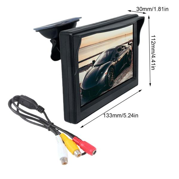 4.3 Inch Car Video Monitor TFT LCD 2 Way Input Digital For Parking Reverse Rear View Camera DVD VCD Car Accessory