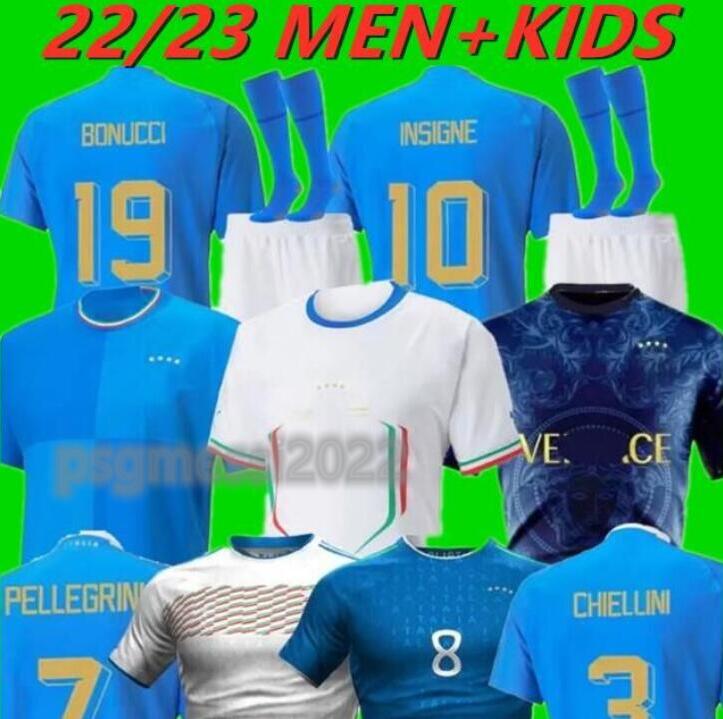 2022 italia BASTONI soccer jerseys Italie INSIGNE VERRATTI JORGINHO maillots foot IMMOBILE BELOTTI BERARDI CHIESA BARELLA Football shirts player Version fans 666, 22/23