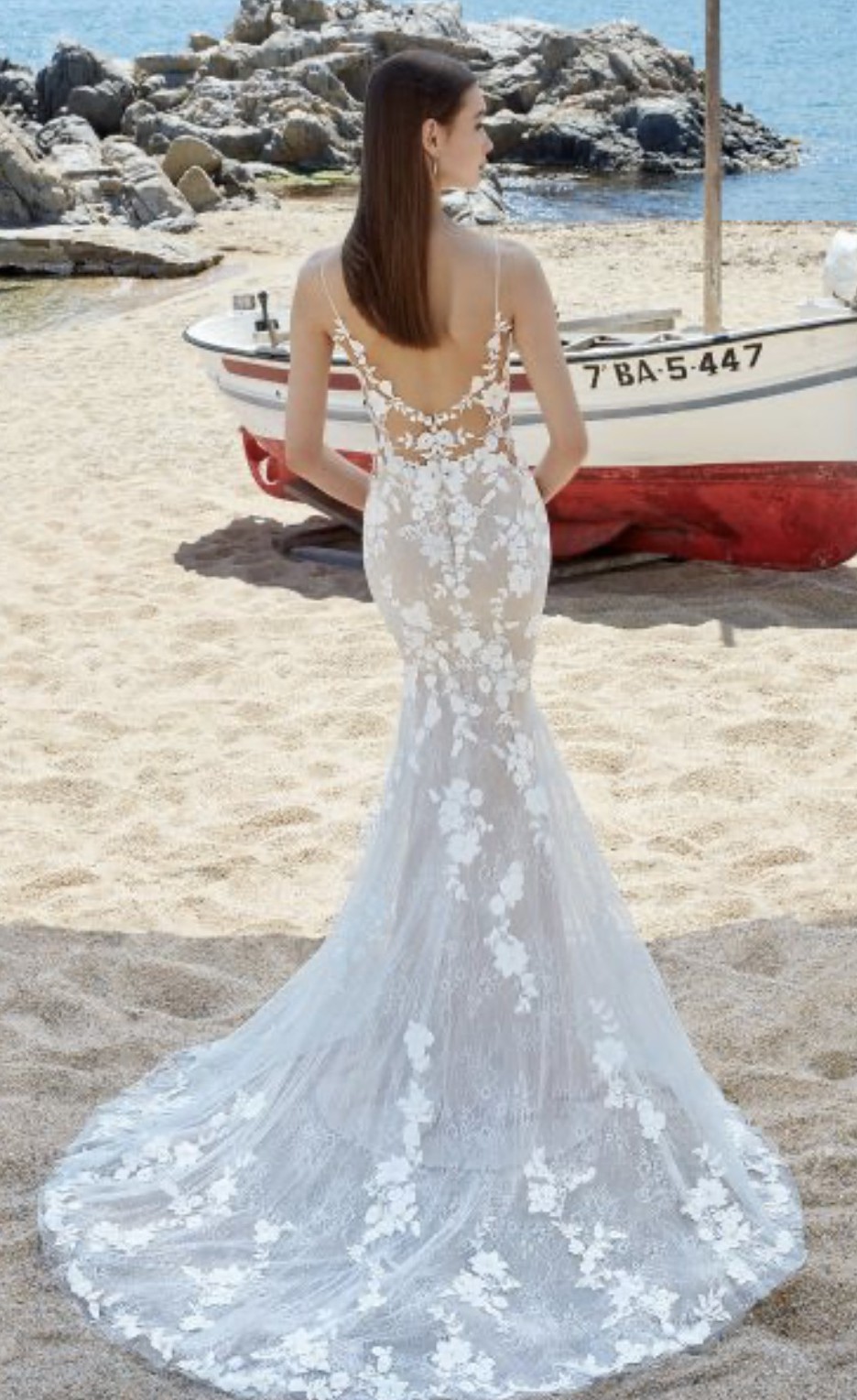 Bohemian Lace Mermaid Wedding Dresses Summer Beach Bridal Gowns Sleeveless Spaghetti Straps Long Robe De Mariee Backless 2023