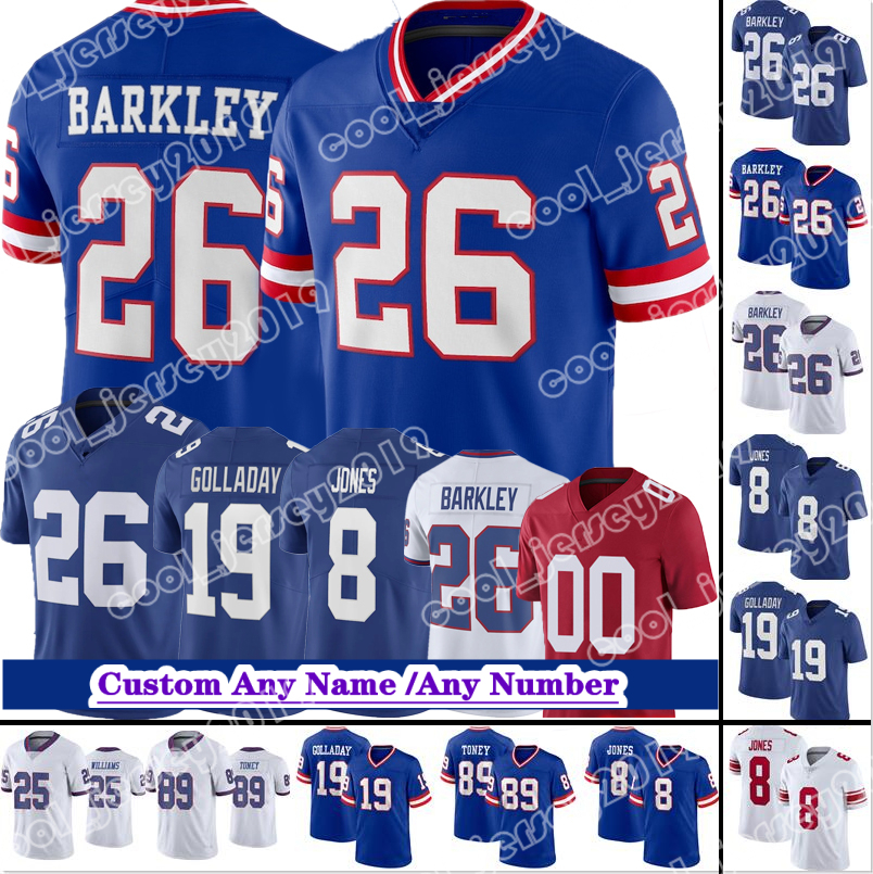 

26 Saquon Barkley Kenny Golladay Football Jersey NY Giants''Mens Kayvon Thibodeaux Daniel Jones Lawrence Taylor Sterling Shepard Xavier McKinney Rodarius Williams, Custom men (ju ren)