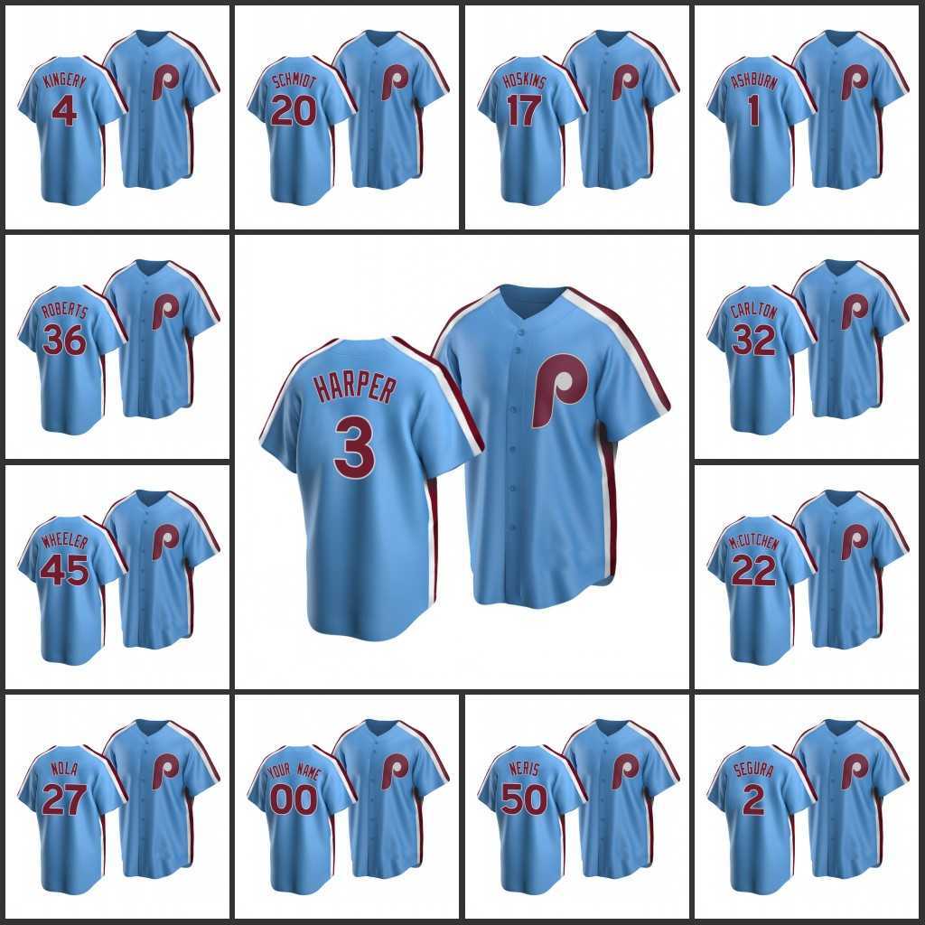 Philadelphia's Phillies Men #3 Bryce's Harper 27 Aaron Nola 20 Mike Schmidt Women Youth Custom Cooperstown Collection Light Blue Road Jersey
Philadelphia's Phillies Men #3 Bryce's Harper 27 Aaron Nola 20 Mike Schmidt Women Youth Custom Cooperstown Collection Light Blue Road Jersey