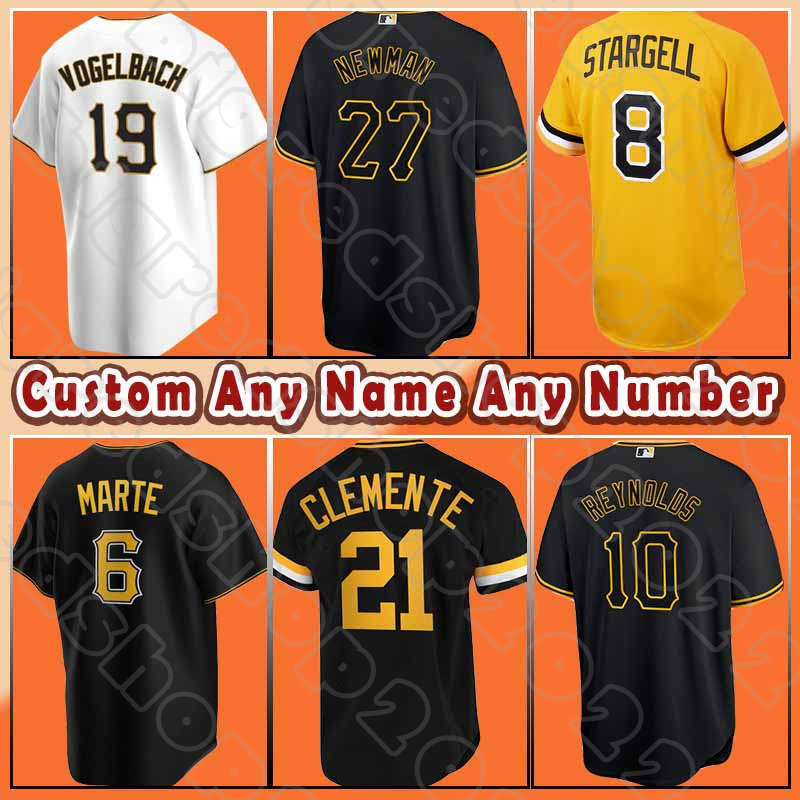 Pirates Ke'Bryan Hayes Baseball Kevin Newman Ben Gamel Pittsburgh Jerseys Starling Marte Roberto Clemente Willie Stargell JT Brubaker Bryan Reynolds Swaggerty