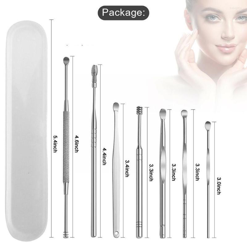Makeup Sponges Ear Wax Pickers Steel Earpick Remover Curette Tool Pick Cleaner Spoon Clean Care R1E1