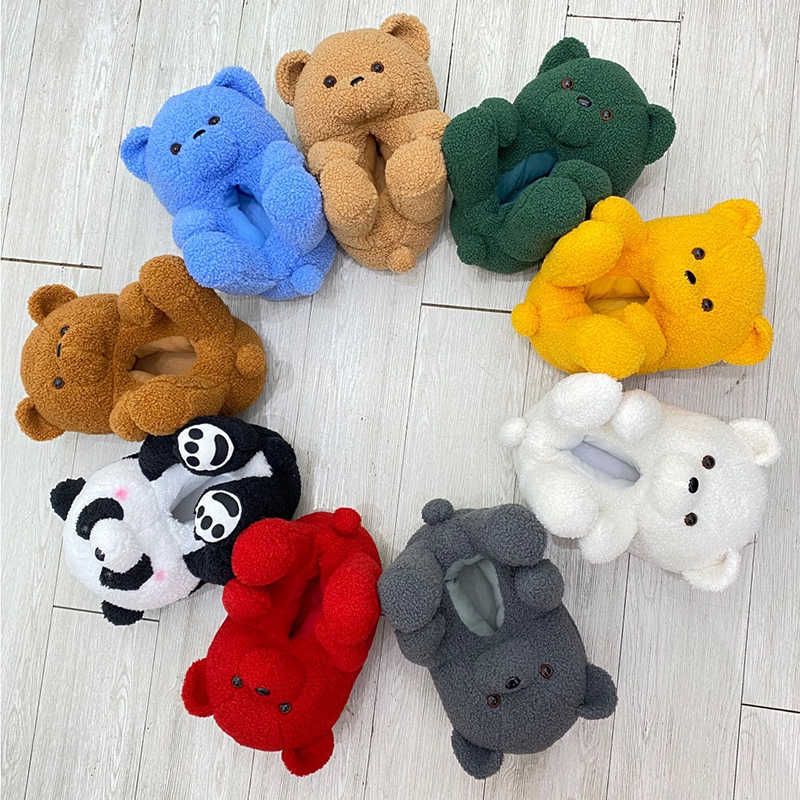 Slipper Winter Kids Naive Cute Teddy Bear Plush Warm Shoes Children Creative Lovely Furry Cotton Bear Home Slippers Baby Girl's Slides T2209, As picture shows
Slipper Winter Kids Naive Cute Teddy Bear Plush Warm Shoes Children Creative Lovely Furry Cotton Bear Home Slippers Baby Girl's Slides T2209, As picture shows