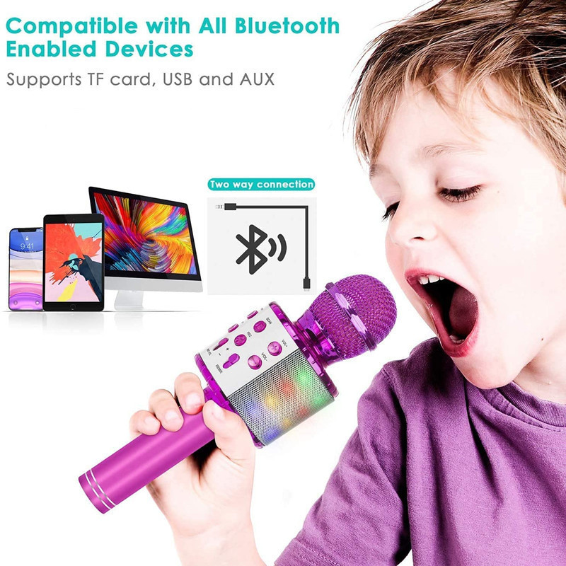 Novelty Games Fun Toys for 4-15 Year Old Girls Handheld Karaoke Microphone Kids Birthday Gifts 8 9 10 11 Years Boys Girl 221105
