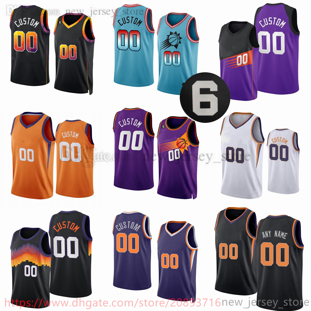 Custom Printed 2022-23 New Season Basketball Jerseys 25 Mikal Bridges 0 Torrey Craig 23 Cameron Johnson 2 Josh Okogie Landry Shamet Jock Landale Ish Wainright 6 patch, Printed (with team logo)
Custom Printed 2022-23 New Season Basketball Jerseys 25 Mikal Bridges 0 Torrey Craig 23 Cameron Johnson 2 Josh Okogie Landry Shamet Jock Landale Ish Wainright 6 patch, Printed (with team logo)