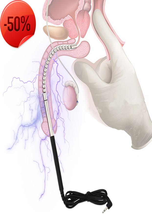 50 Dilator Uretral Dilator Uretral Remise Bouchon de pénis bipolaire Stimulation en acier inoxydable Perles d'urfère Male Sex Male Orgasm6864199