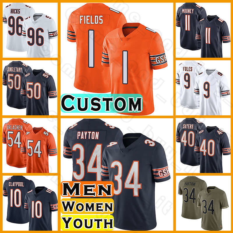 1 Justin Fields Football 34 Walter Payton Darnell Mooney Jerseys Chase Claypool Cole Kmet Eddie Jackson Chicago Bears David Montgomery Brian Urlacher A.J. Klein, Custom men(x d)
1 Justin Fields Football 34 Walter Payton Darnell Mooney Jerseys Chase Claypool Cole Kmet Eddie Jackson Chicago Bears David Montgomery Brian Urlacher A.J. Klein, Custom men(x d)