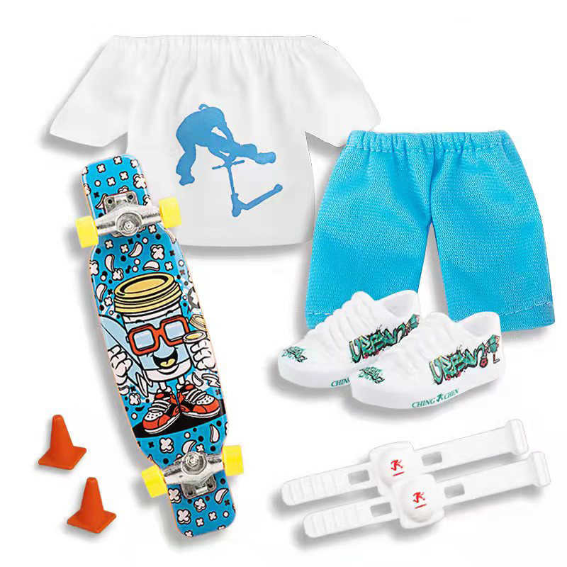 Finger SkateBoard Scooter With Pants Shoes And Tools Mini Toy Sets For Gift
