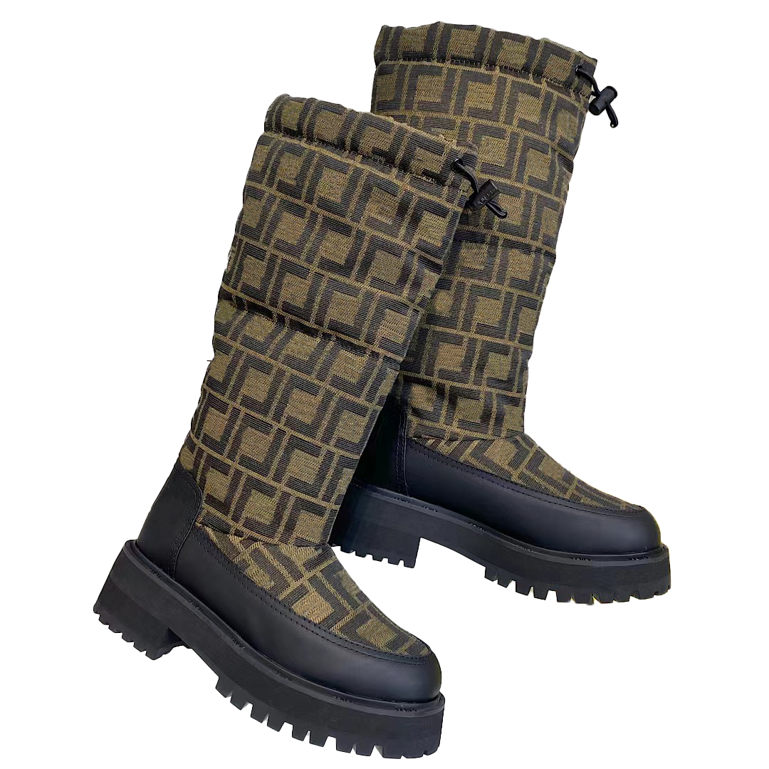 Signature Biker Boots Black leather bike boot with fabric Combat bootes quilted jacquard inserts Non-slip rubber sole Made leath Size0002