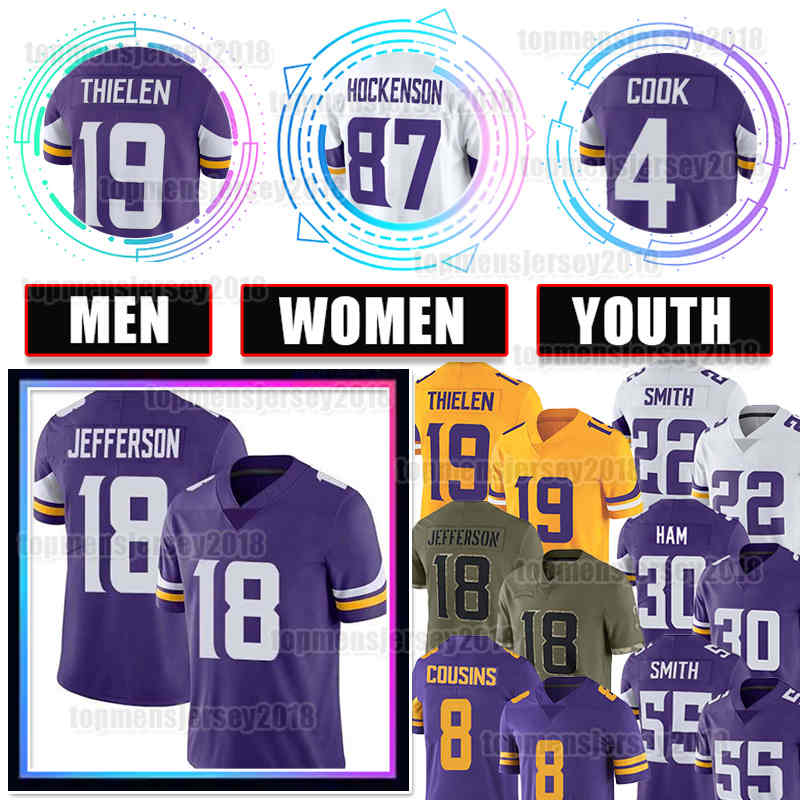 Justin Jefferson Football Jersey 87 TJ Hockenson Dalvin Cook Za'Darius Smith Harrison C.J. Ham Adam Thielen Kirk Cousins Eric Kendricks Fran Tarkenton Danielle Hunter, Men jersey(wjr)
Justin Jefferson Football Jersey 87 TJ Hockenson Dalvin Cook Za'Darius Smith Harrison C.J. Ham Adam Thielen Kirk Cousins Eric Kendricks Fran Tarkenton Danielle Hunter, Men jersey(wjr)