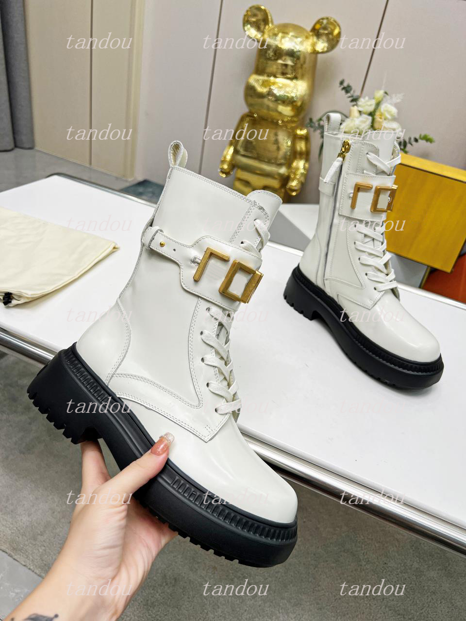 Boots Rockoko Graphy Designer Cut Chenille Domino Leather Biker Boot Fashion Paris Fabric High-Heeled Booties Size 35-42 9TU9 TPBF, Color 41
Boots Rockoko Graphy Designer Cut Chenille Domino Leather Biker Boot Fashion Paris Fabric High-Heeled Booties Size 35-42 9TU9 TPBF, Color 41