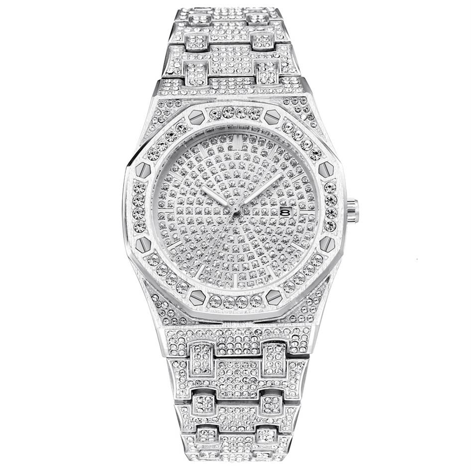 Bling Diamond Watch For Men Iced Out Luxury Mens Quartz Watches Man Dress Wristwatch Silver Stainless Steel Relogio Masculino SH19234C, Rose
Bling Diamond Watch For Men Iced Out Luxury Mens Quartz Watches Man Dress Wristwatch Silver Stainless Steel Relogio Masculino SH19234C, Rose