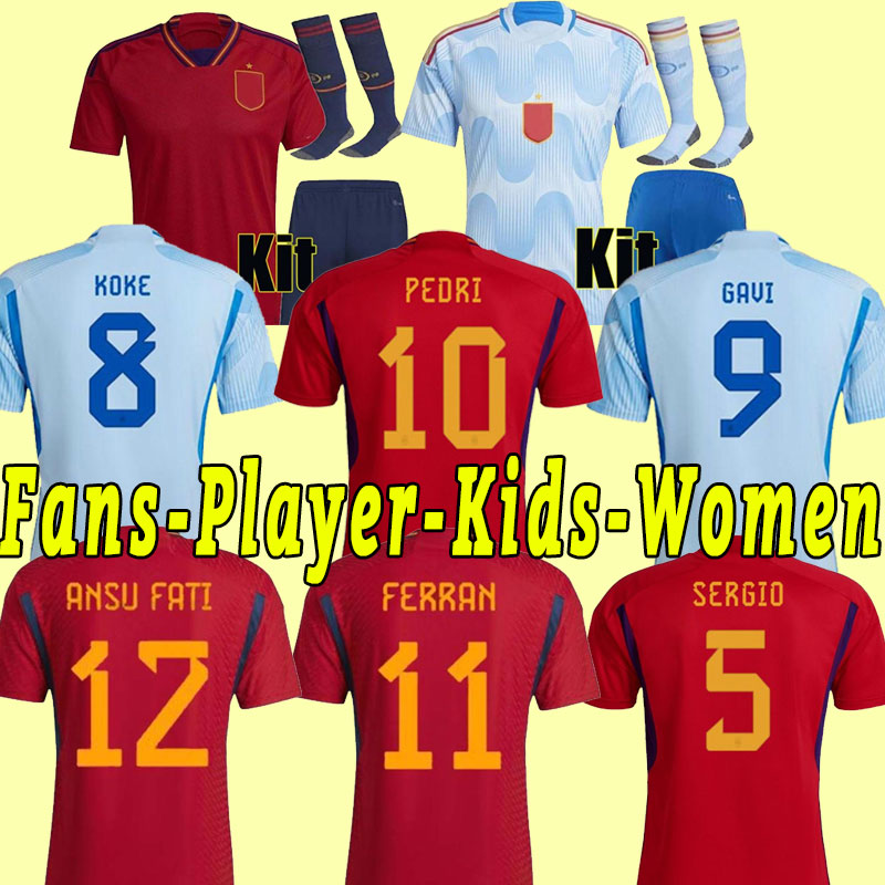 2022 Spain PEDRI Soccer Jerseys FERRAN TORRES MORATA GAVI 2023 fans player version football shirt ANSU FATI KOKE AZPILICUETA 22/23 Men kids Kits sock Full sets women, Away
2022 Spain PEDRI Soccer Jerseys FERRAN TORRES MORATA GAVI 2023 fans player version football shirt ANSU FATI KOKE AZPILICUETA 22/23 Men kids Kits sock Full sets women, Away