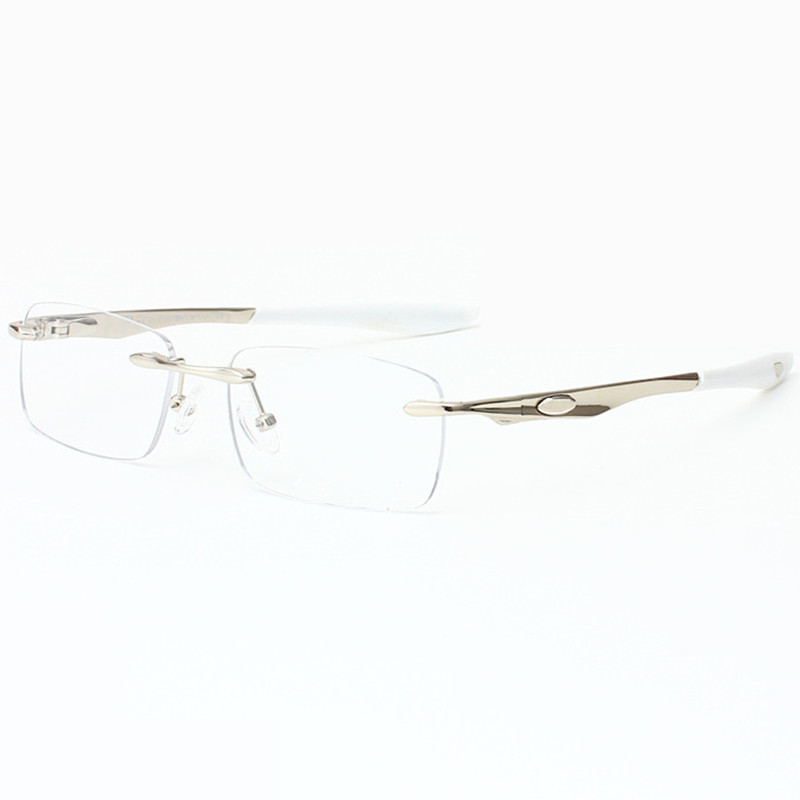 Euro-am outdoor sports rimless Eyelgass Frame for men elastic temple rectangular desig optic eyewear for prescription glasses sunglasses goggles fulls