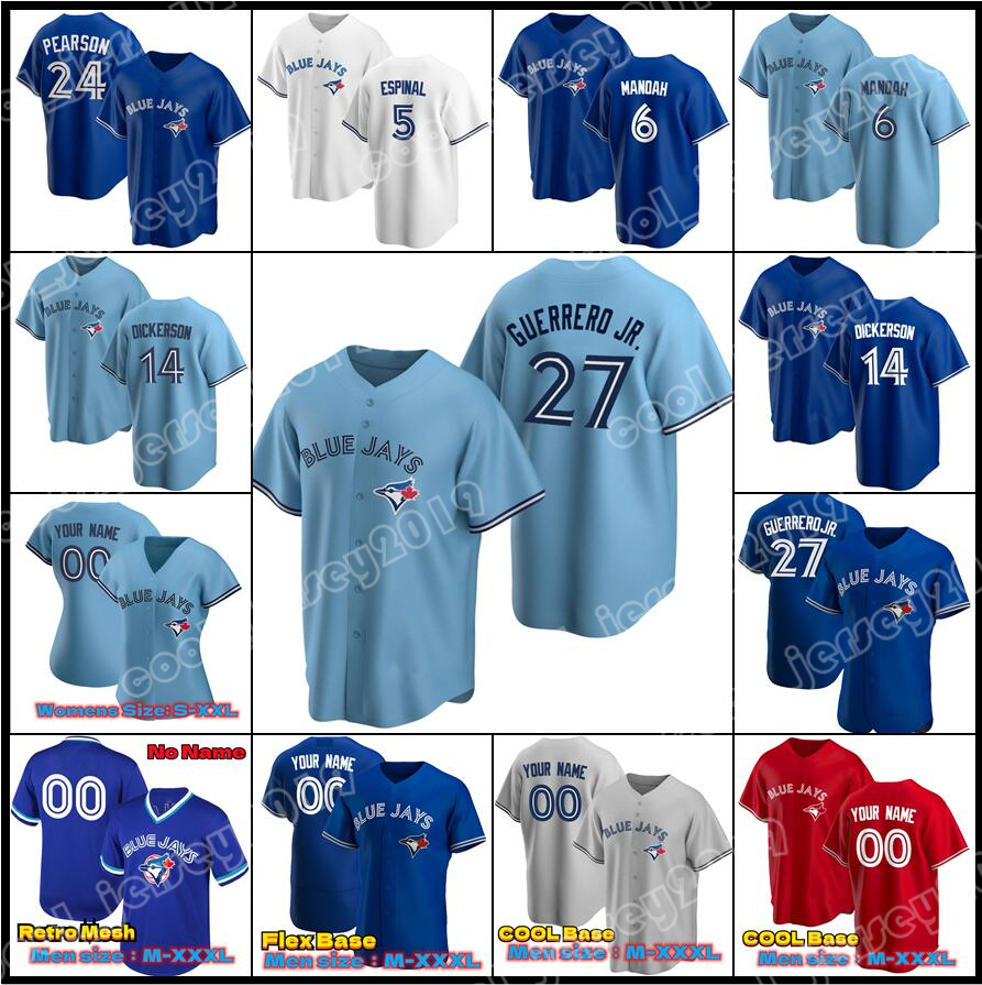 Blue Jays Baseball Jersey Toronto 27 Vladimir Guerrero Jr. 11 Bo Bichette 8 Cavan Biggio 4 George Springer 26 Matt Chapman 29 Joe Carter 15 Randal Grichuk Hernandez, Mens cool base(lanniao)
Blue Jays Baseball Jersey Toronto 27 Vladimir Guerrero Jr. 11 Bo Bichette 8 Cavan Biggio 4 George Springer 26 Matt Chapman 29 Joe Carter 15 Randal Grichuk Hernandez, Mens cool base(lanniao)