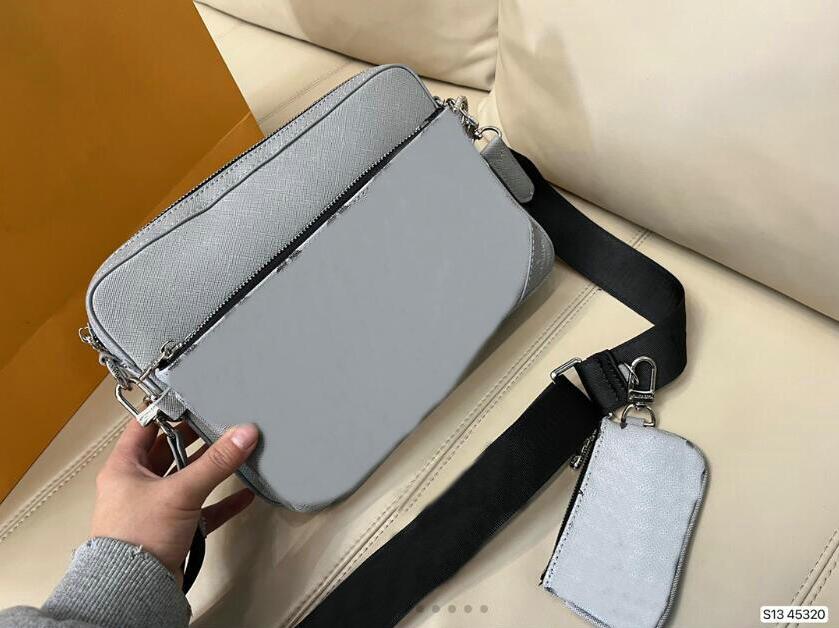 Luxury Designer Messenger Bag Reverse Canvas Mens Crossbody TRIO 3 Piece Sets Fashion Man Shoulder Bags Purse Wallet Clutch M69443, Grey
Luxury Designer Messenger Bag Reverse Canvas Mens Crossbody TRIO 3 Piece Sets Fashion Man Shoulder Bags Purse Wallet Clutch M69443, Grey