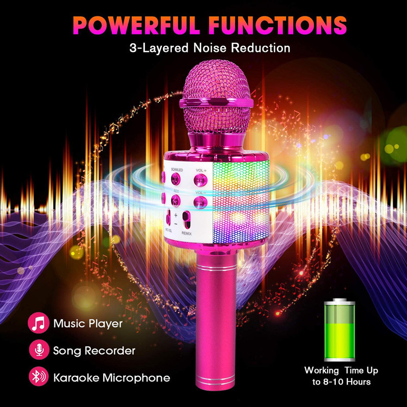 Novelty Games Fun Toys for 4-15 Year Old Girls Handheld Karaoke Microphone Kids Birthday Gifts 8 9 10 11 Years Boys Girl 221105