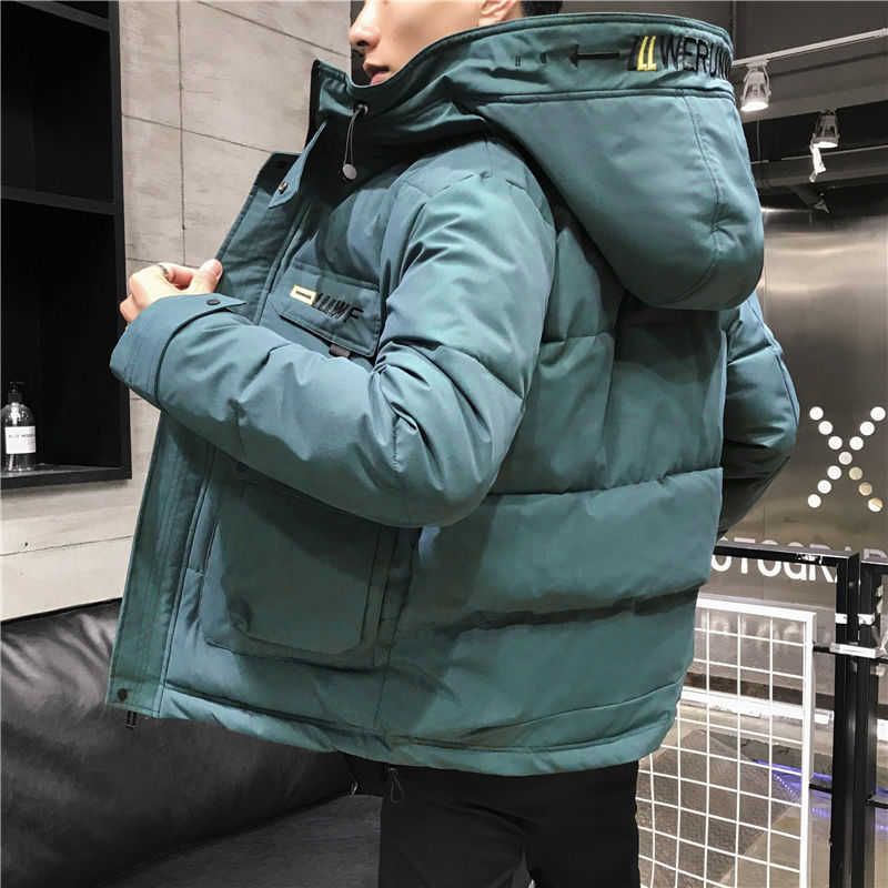 Men's Jackets 2022 New Winter Men Parka Big Pockets Casual Jacket Hooded Solid Color 5 colors Thicken And Warm hooded Outwear Coat Size 5XL Y2211