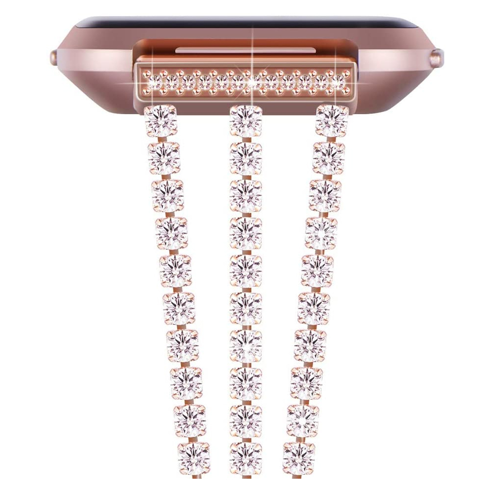 Smart Straps Rose Gold Bracelet for Fitbit Versa 2/3/4/Lite Band Replacement Woman Sense 2 Wristband Bling 221105
