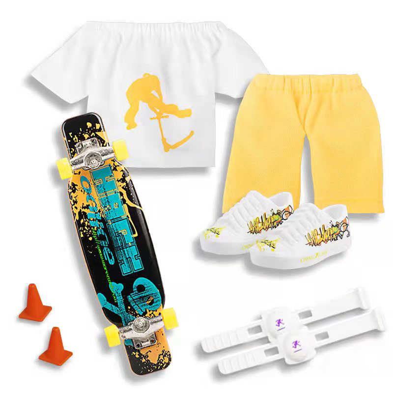 Finger SkateBoard Scooter With Pants Shoes And Tools Mini Toy Sets For Gift