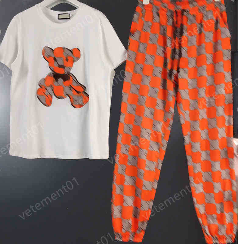 Womens Two Piece Pants Trendy pull-through character print T-shirt and orange patchwork trousers Sets Luxury Designer Tracksuits Women Clothing
Womens Two Piece Pants Trendy pull-through character print T-shirt and orange patchwork trousers Sets Luxury Designer Tracksuits Women Clothing
