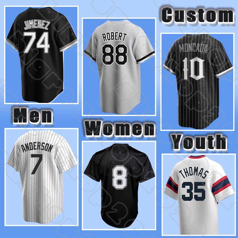 7 Tim Anderson 74 Eloy Jimenez Baseball Yoan Moncada Jerseys Bo Jackson Yermin Mercedes White Sox Jose Abreu Frank Thomas Luis Robert Leury Garcia Lucas Giolito Engel, Custom men-retro have name (b w)
7 Tim Anderson 74 Eloy Jimenez Baseball Yoan Moncada Jerseys Bo Jackson Yermin Mercedes White Sox Jose Abreu Frank Thomas Luis Robert Leury Garcia Lucas Giolito Engel, Custom men-retro have name (b w)