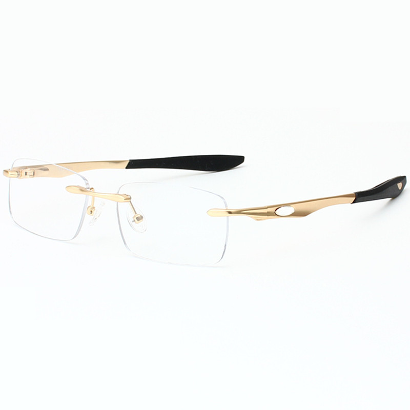 Euro-am outdoor sports rimless Eyelgass Frame for men elastic temple rectangular desig optic eyewear for prescription glasses sunglasses goggles fulls