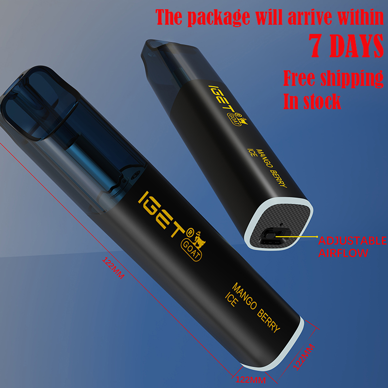 Authentic original IGET goat Disposable E-cigarettes with 13 Flavors 1800mAh vs5000puffs vs 4000puffs Delivered from Melbourne.
Authentic original IGET goat Disposable E-cigarettes with 13 Flavors 1800mAh vs5000puffs vs 4000puffs Delivered from Melbourne.