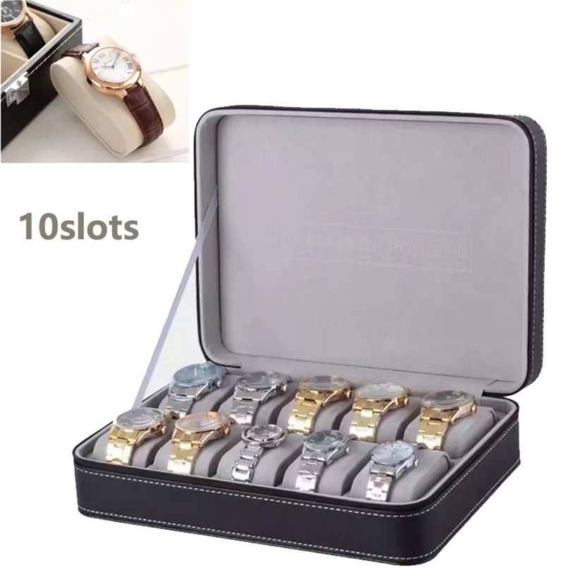 Watch Boxes Cases PU Leather Display Case es Organizer Holder Luxury Man Female 10/6/3 Grids Zipper Travel Men Storage 221105
Watch Boxes Cases PU Leather Display Case es Organizer Holder Luxury Man Female 10/6/3 Grids Zipper Travel Men Storage 221105