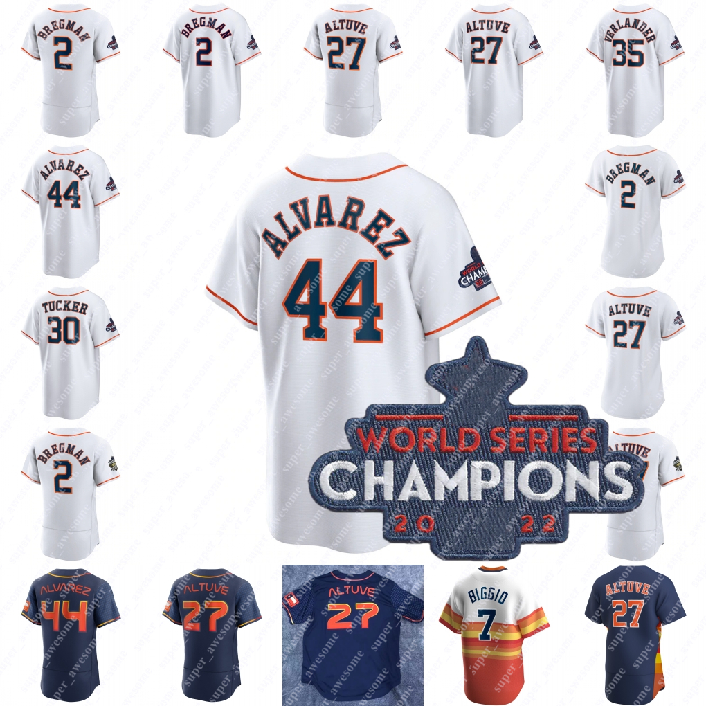 2022 World Series Champions Yordan Alvarez Jersey Yuli Gurriel Jeremy Pena Alex Bregman Kyle Tucker Jose Altuve Justin Verlander Chas McCormick Lance McCullers Jr., White flex base
2022 World Series Champions Yordan Alvarez Jersey Yuli Gurriel Jeremy Pena Alex Bregman Kyle Tucker Jose Altuve Justin Verlander Chas McCormick Lance McCullers Jr., White flex base
