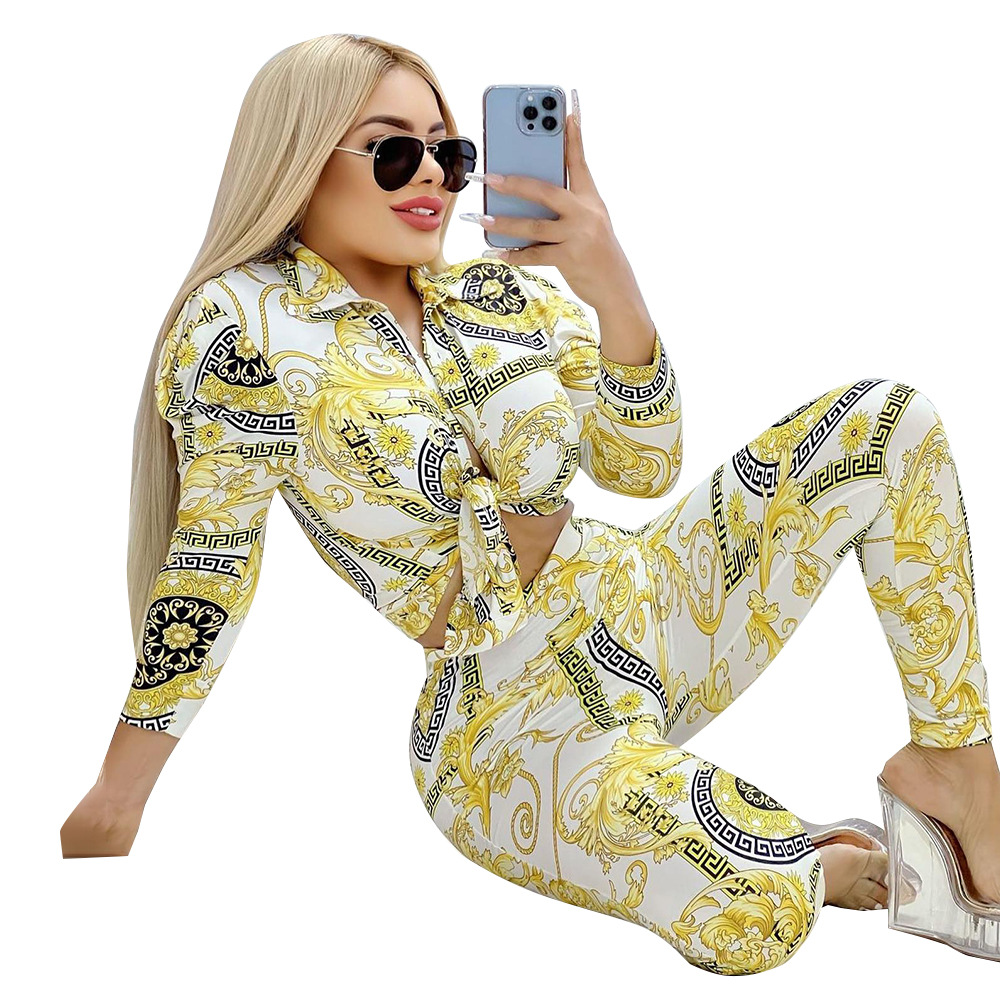 Womens Tracksuits Blouse and Legging clothes women sweater for woman designer Shirts casual contrast 2 Pieces Set long-sleeved Tops ladies collar cotton Coat, Yellow
Womens Tracksuits Blouse and Legging clothes women sweater for woman designer Shirts casual contrast 2 Pieces Set long-sleeved Tops ladies collar cotton Coat, Yellow