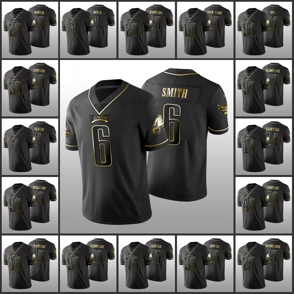Jersey Wholesale Custom Philadelphia''Eagles''Men #1 Jalen Hurts 6 DeVonta Smith 91 Fletcher Cox 20 Brian Dawkins Women Youth Black Golden Edition, 19
Jersey Wholesale Custom Philadelphia''Eagles''Men #1 Jalen Hurts 6 DeVonta Smith 91 Fletcher Cox 20 Brian Dawkins Women Youth Black Golden Edition, 19