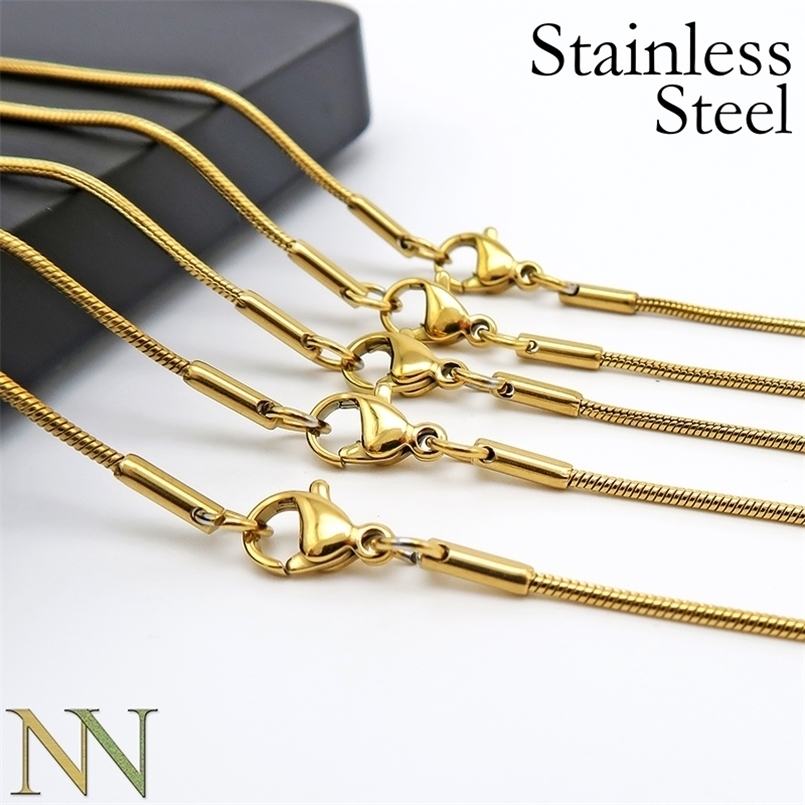 Pendant Necklaces 20 Pcs- Stainless Steel Chain Tarnish Free Gold for Women 1.2mm Snake Jewelry Making 221105
Pendant Necklaces 20 Pcs- Stainless Steel Chain Tarnish Free Gold for Women 1.2mm Snake Jewelry Making 221105