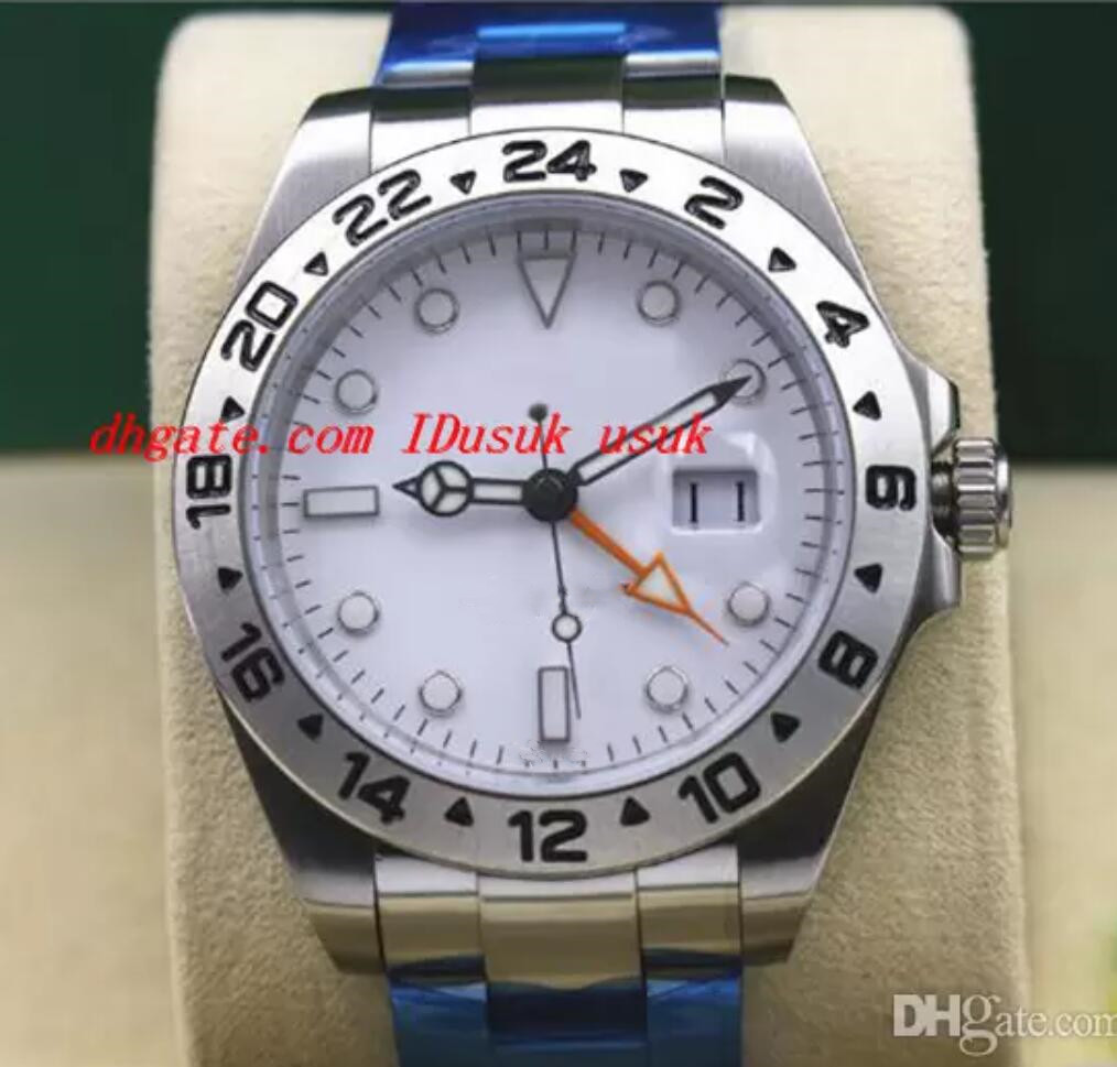 Men Watch Automatic mechanical movement II 216570 White Dial Stainless Steel Bracelet with luminous