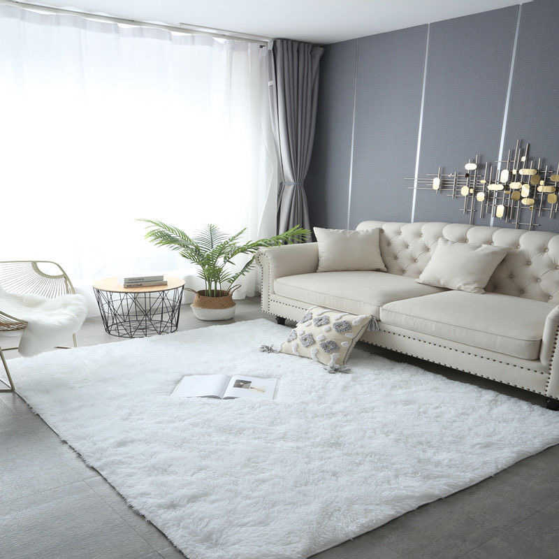 

Carpets Furry Carpet Living Room Mat Modern Bedroom Nordic Style Decoration Carpet Large Size Black Gray White Non Slip Children's Rugs T221105, Tie dye pink purple