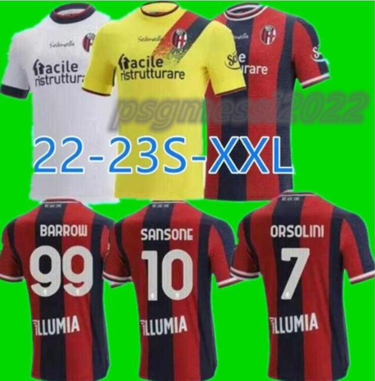 22 23 Bologna FC 1909 Soccer Jerseys ARNAUTOVIC Orsolini Dominguez BARROW Sansone Tomiyasu home away 3rd 2022 2023 home white football shirt S-2XL 666
22 23 Bologna FC 1909 Soccer Jerseys ARNAUTOVIC Orsolini Dominguez BARROW Sansone Tomiyasu home away 3rd 2022 2023 home white football shirt S-2XL 666