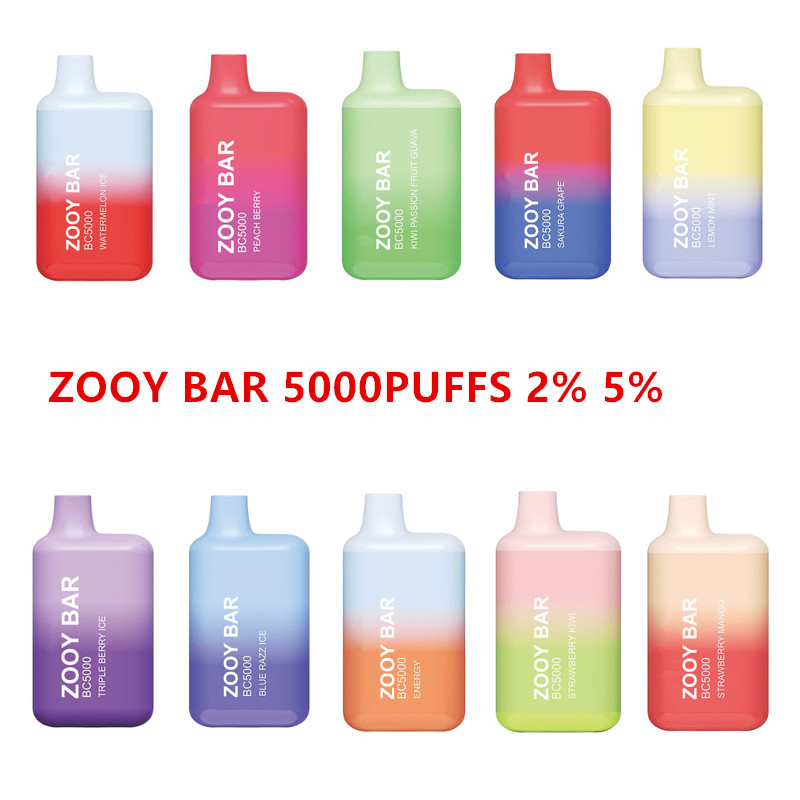disposable e cigarette Original ZOOYBAR 5000 Puffs puff 7000 Rechargeable with battery wraps 5% 2% Pod 650mah
disposable e cigarette Original ZOOYBAR 5000 Puffs puff 7000 Rechargeable with battery wraps 5% 2% Pod 650mah